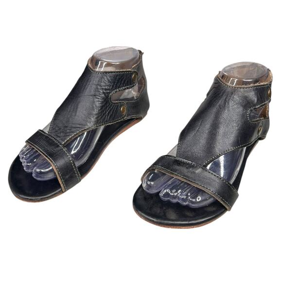 Bed Stu Women’s Soto Brown Distresed Back Zip Sandal Size US 7 - Picture 6 of 11